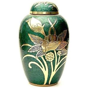 Urna de cremación de latón Rosa lavanda, hermoso estilo americano, Homenaje funerario conmemorativo para adultos para cenizas humanas - Product Image 1