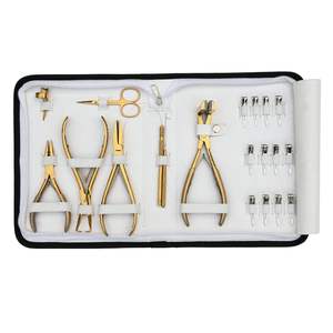 Kit d'outils professionnels pour extensions de cheveux en acier inoxydable de qualité chirurgicale, pince à sertir plate en acier inoxydable de qualité chirurgicale - Product Image 2