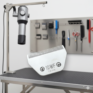 Lame de tondeuse professionnelle pour toilettage de chiens A5 10WF Large 1,6 mm en acier inoxydable pour la coupe des poils des animaux de compagnie - Product Image 1