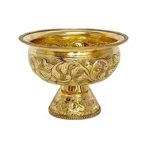 Classic Decorative Silver Metal Dates Bowl Premium Serving Bowl for Nuts and Dates Ramadan Iftar <b>Party</b> <b>Table</b> Use - Product Image 3