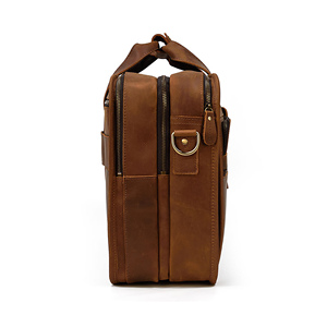 Sac à main en cuir véritable personnalisé pour homme, modèle DG-LB-1012 de la marque Dwelt Gears, pour ordinateur portable, affaires, bureau, voyages - Product Image 3
