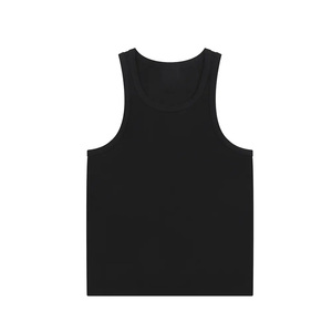 <b>Men</b> Black Sleeveless Tank Top Crew Neck Plain Cotton Muscle Fit Undershirt All Seasons Athletic Wear and reasonable prices - Product Image 6