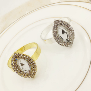 Diamond Crystal Napkin <b>Ring</b> <b>Holder</b> Luxury Table Decor for Dining Wedding Hotel Banquet Table Setting Bulk Supply - Product Image 3