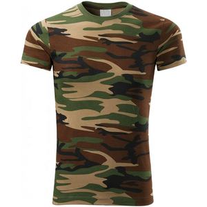 T-shirt de sport athlétique personnalisé OEM pour hommes 100% coton imprimé camouflage à col rond en gris grande taille - Product Image 5