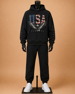 Custom 100% Nylon Windproof <b>Waterproof</b> Eco-Friendly 2-in-1 Graphic Hoodie Jogger Set Lightweight Oversized Street <b>Tracksuit</b> - Product Image 5