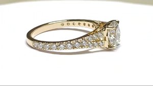 <span class=keywords><strong>Anello</strong></span> in Oro 14K di Qualità Premium 2026 con Diamante Coltivato in Laboratorio da 1 Carato F VS2 e Diamanti Laterali da 0,50 <span class=keywords><strong>Carati</strong></span> per Gioielleria Femminile alla Moda - Product Image 4