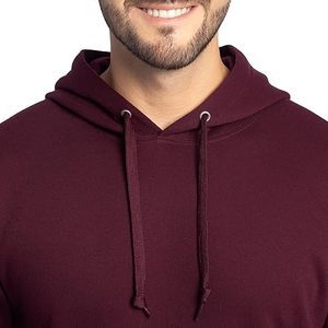 Sweat-shirt à capuche bordeaux pour homme, coupe classique, décontracté, en molleton de coton tricoté avec poche, pour l'automne, sweats à capuche personnalisés pour homme 2026 - Product Image 2