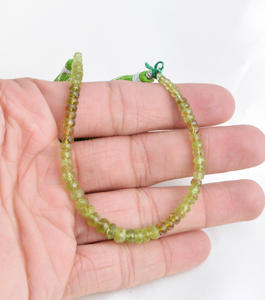 Collar de peridoto natural facetado con cuentas de piedras preciosas naturales, piedra preciosa para la elaboración de joyería fina. - Product Image 4