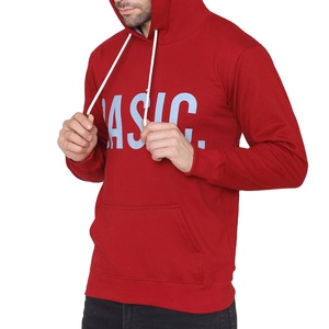 Sudadera con capucha de gran tamaño de algodón 100% ecológica para hombre con bolsillos, prendas de vestir exteriores de invierno cómodas y elegantes al por mayor - Product Image 3