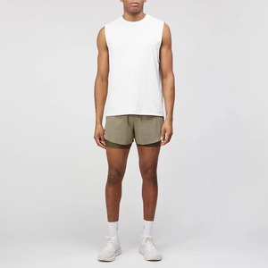 Custom Casual Solid Color Cotton Shorts <b>Mid</b> Waist Drawstring Closure Breathable Anti-Wrinkle Short Length Woven Fabric Wear Men - Product Image 1