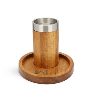 Brûleur d'encens en bois Bakhoor avec coupelle en acier inoxydable, porte-encens Oud arabe, décoration de maison islamique, cadeau parfumé - Product Image 4