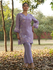 High On Demand Pure Cotton Embroidered <b>Kurta</b> with Matching Trousers <b>for</b> <b>Women</b> Comfortable Available At Best Price - Product Image 5