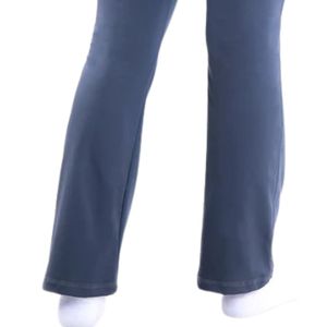 Pantalon évasé taille haute bleu acier pour femme, coupe slim extensible, style bootcut, longueur complète, décontracté, legging de yoga, mode - Product Image 5
