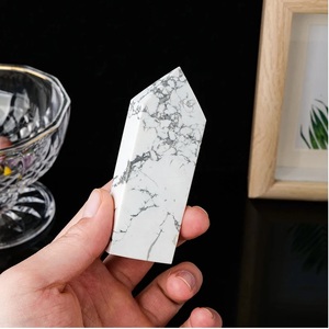 หินโอเบลิสก์คริสตัลโฮไลต์ธรรมชาติ ชักราลูเม่ หินโฮไลต์สีขาวขัดเงา สำหรับการบำบัดด้วยพลังงานเรกิ การทำสมาธิ และการตกแต่ง - Product Image 5