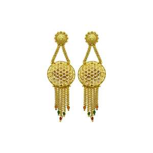 Wholesale Brass 14K18K24K Micron Gold Filled Heavy <b>Bridal</b> Long Necklaces Set Traditional Dubai Style Fashion Jewelry Oro Joyeria - Product Image 5