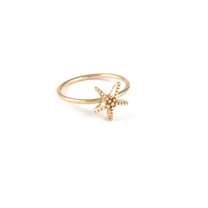 Bague minimaliste en acier inoxydable pour femme, populaire en Europe et aux États-Unis, design étoile de mer, style vacances - Product Image 4
