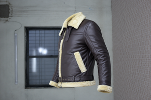 <b>Men's</b> Genuine Leather <b>Jacket</b> with Stand Collar and Front Logo-Waterproof Heated Eco-Friendly Winter Streetwear Leather <b>Jacket</b> - Product Image 5