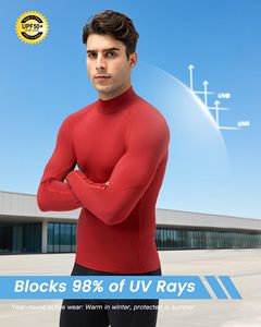 Men <b>Long</b> <b>Sleeve</b> MMA Rash Guard Compression Shirt Turtle Neck Athletic <b>Base</b> <b>Layer</b> Rash Guard For Gym Training Running Cycling Top - Product Image 3