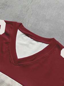 Jersey de Fútbol Americano Sublimado Personalizado, Cuello en V, Uniforme de Equipo, Ropa Deportiva Transpirable para Práctica, Fabricante OEM - Product Image 5