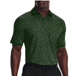 Polo de Manga Corta Negro para Hombre, Tejido Transpirable, Corte Regular Informal - Product Image 4