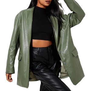 Chaqueta de Cuero con Cremallera para Mujer Talla Grande, Ropa de Moda, Chaqueta de Cuero PU para Dama, Ropa de Invierno, Nuevo Estilo, Chaqueta de Cuero para Mujer - Product Image 1