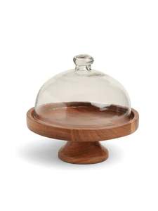 Decorative Wooden Cake Dome Stand With <b>Clear</b> Lid For Birthday Party Wedding Dessert <b>Table</b> And Bakery Showcase - Product Image 3