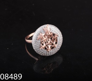 Bague de fiançailles Radiant D'VINS JEWELS en diamant de laboratoire, solitaire classique en or rose 14 carats massif, taille brillant, certifiée - Product Image 2
