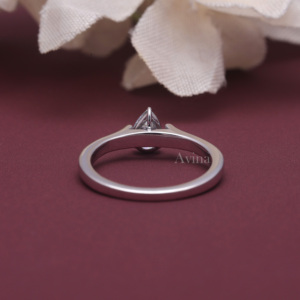 IGI Certified Pear Cut Lab Grown Diamond Engagement <b>Ring</b> 18K White / Rose & Yellow Gold Solitaire <b>Ring</b> Minimalist Bridal <b>Ring</b> - Product Image 3
