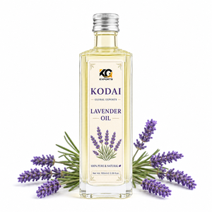 Huile essentielle de lavande liquide 100% pure naturelle, aromathérapie, massage corporel, soin des cheveux, 50g/100g, flacon en verre, Tamil Nadu - Product Image 1