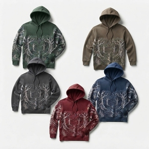 Sweat-shirt à capuche pour homme, design graphique New Forest, sublimation embossée, style streetwear, poids lourd, prix abordable et attrayant. - Product Image 6