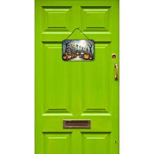 Nuevo Halloween Calacas esqueletos aluminio Metal pared puerta colgante impresiones Multicolor 8HX12W para cocina Bar baño decoración del hogar - Product Image 2