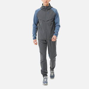 Survêtements de sport en nylon légers et personnalisables pour hommes, avec blocs de couleur, vente en gros, logo personnalisé, ensemble 2 pièces coupe-vent pour hommes - Product Image 5