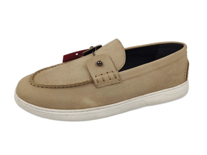 Mocasines de Gamuza Beige con Punta Redonda, Sin Cordones, Transpirables, con Suela de TPR - Product Image 3
