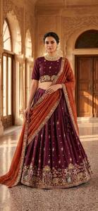 Ensemble de lehenga spécial mariage, lehenga ethnique de style royal, lehenga traditionnel, lehenga richement brodé, tenue ethnique classique - Product Image 2