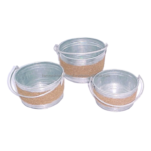 Ensemble de jardinières de conception de luxe en métal haut de gamme de six pièces pour accessoires de plantes florales de jardin et de restaurant à la maison - Product Image 5