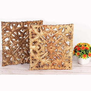 Wooden Set of 2 Square <b>Trivet</b> for Hot Dishes Plates & Pots Holder Mango <b>Wood</b> Hot Pad for Cookware Kitchen & Dining Table Decor - Product Image 4