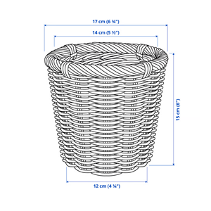 Handwoven Rattan Planter with <b>Liner</b>, Eco-Friendly Rattan Flower Pot for <b>Garden</b> Decorative Round Woven Pot Wholesale Vietnam - Product Image 2