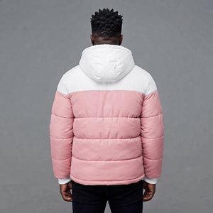 High Quality Lightweight <b>Hooded</b> Bomber <b>Jacket</b> Winter <b>Waterproof</b> Men's Canvas Front Customizable Street Wear <b>Puffer</b> <b>Jacket</b> - Product Image 2