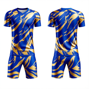 Ensemble de football pour hommes, maillot personnalisé, short, tenue d'entraînement de football professionnelle, vêtements de sport à séchage rapide, couleurs d'équipe, taille personnalisée - Product Image 1