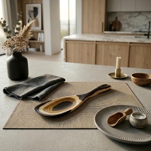 Ensemble d'ustensiles à salade en bois de haute qualité avec cuillères et spatules, écologiques, ustensiles de cuisine manuels - Product Image 6