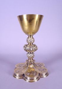 Handmade Metal Chalice And Ciborium <b>Set</b> For Eucharistic Celebration With Antique Finish And Religious Worship Accessories - Product Image 4