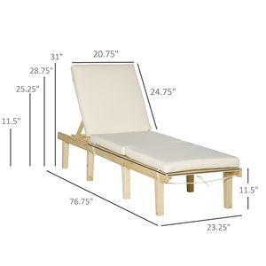 Sdraio Moderna Naturale Multi-Posizione per il Divertimento all'Aperto, Prendisole a Bordo Piscina o Patio, in Ferro, Teak e Plastica - Product Image 3
