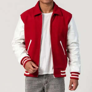 2026 Wholesale Custom latest designs Long Sleeve Winter <b>Jacket</b> <b>Plain</b> Blank <b>Varsity</b> Letterman <b>Jacket</b> for men - Product Image 6