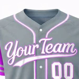 ชุดยูนิฟอร์มเบสบอลและซอฟต์บอลแขนสั้นสำหรับผู้ชาย ขายส่ง พร้อมสกรีนโลโก้ ชื่อทีม และหมายเลขตามสั่ง - Product Image 4