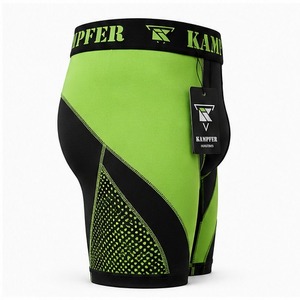 Men's Solid Casual Compression Shorts Custom Logo OEM Service Spandex/Polyester Tight Fit for Running Gym Wholesale - Product Image 5