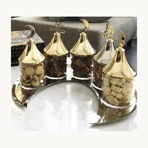 Modern Luxury Acrylic Dry Fruits Box Set With Metal Lid And Tray Stylish New Design Customized Decorative <b>Storage</b> <b>Boxes</b> - Product Image 1