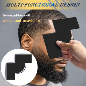 Outil de modelage de barbe pour hommes, guide flexible pour la définition de la ligne de la mâchoire, carte professionnelle pour rehausseur de ligne de cheveux 360 Wave pour le tracé des contours - Product Image 3