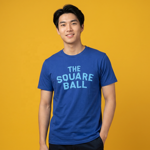 เสื้อยืดแขนสั้นพิมพ์ลายสี่เหลี่ยมทรงสี่เหลี่ยมสำหรับผู้ชาย คอกลม ผ้าเจอร์ซีย์คอตตอน ทรงปกติ - Product Image 2
