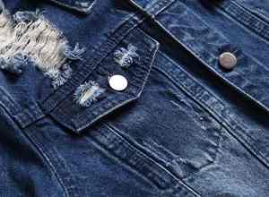 Veste en jean pour homme, respirante, design personnalisé, tendance, élégante, manches longues, avec logo personnalisé. - Product Image 3