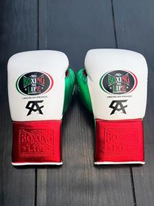 Guantes de Boxeo de Piel de Vacuno Genuina de Alta Calidad, Personalizables, Antideslizantes, Elásticos, con Cordones, para Entrenamiento de Sanda y Artes Marciales - Product Image 3